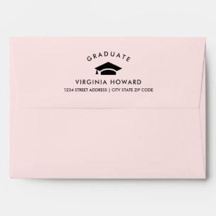 Blush Pink Fuchsia Floral Graduation Envelope