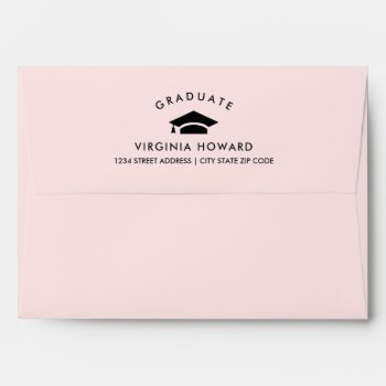 Blush Pink Fuchsia Floral Graduation Envelopes by artofmairin at Zazzle
