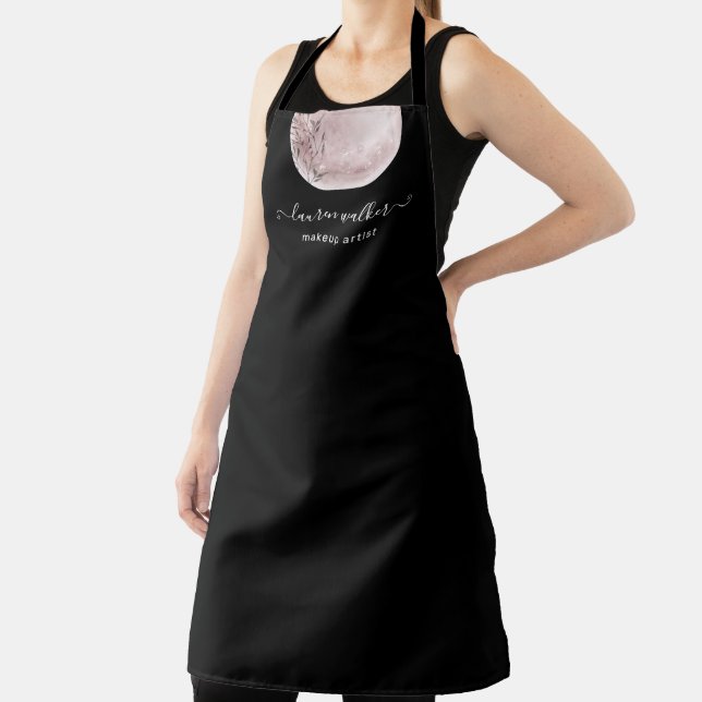 blush pink full moon elegant makeup artist apron (Insitu)