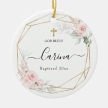 Blush Pink Geometric Floral Baptized Ceramic