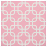 Blush Pink Geometric Links Pattern Fabric