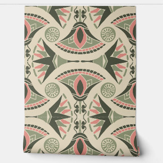Blush Pink - Geometric Lotus - Stylized Lotus Wallpaper