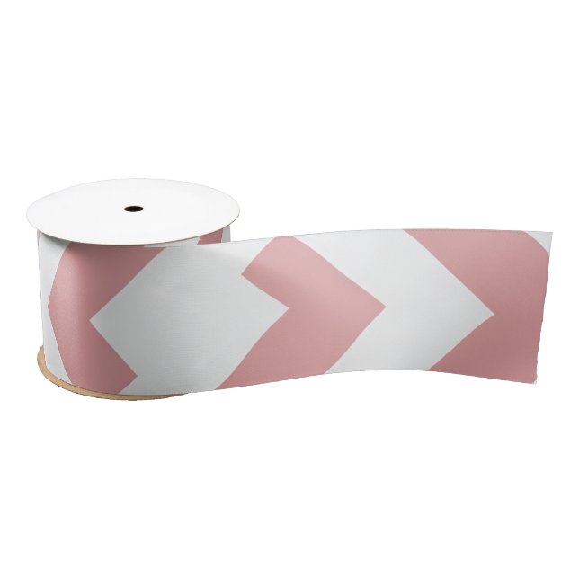 Blush Pink Geometric Satin Ribbon (Spool)