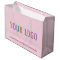 Blush Pink Gift Bag Custom Logo Personalized Bulk