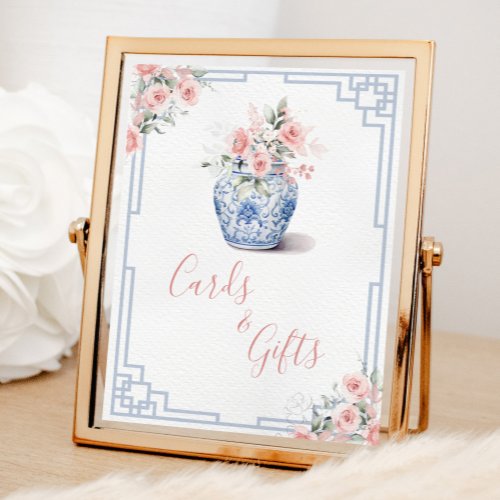 Blush Pink Ginger Jar Chinoiserie Cards and Gifts Poster