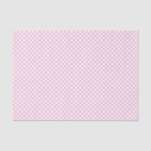 Blush Pink Gingham Pattern Tissue Paper