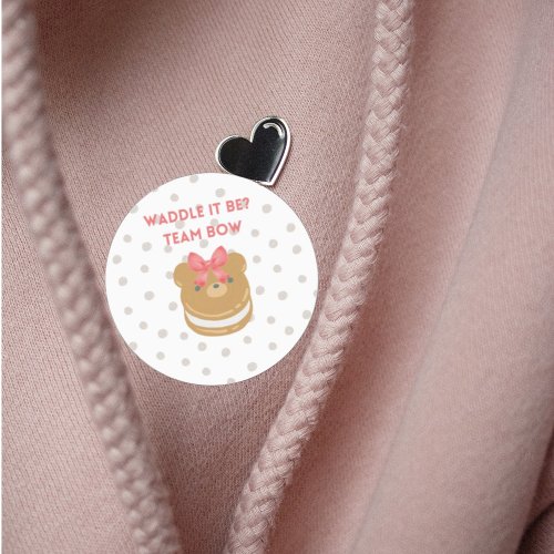 Blush Pink Girl Vote Baby Bet Reveal Party Sticker