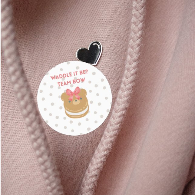 Blush Pink Girl Vote Baby Bet Reveal Party Sticker (Creator Uploaded)