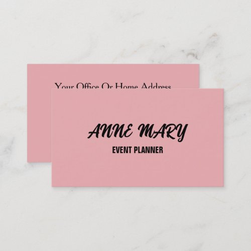 Blush Pink Girly Cute Custom Classy Elegant Business Card