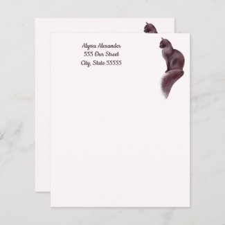 Blush Pink Girly Script & Watercolor Cat Personal 