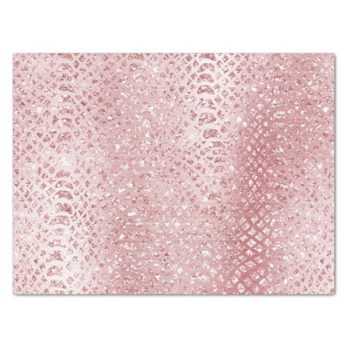 Blush Pink Glam Glitter Snake Tissue Paper