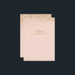 Blush Pink & Glam Gold Confetti Wedding Collection Advice Card<br><div class="desc">Add a touch of glam to your wedding with these blush pink and gold confetti advice cards. The simple yet stylish design will allow your guests to write a note of advice for you to keep and read over in years to come. The wording is easy to personalize so these...</div>