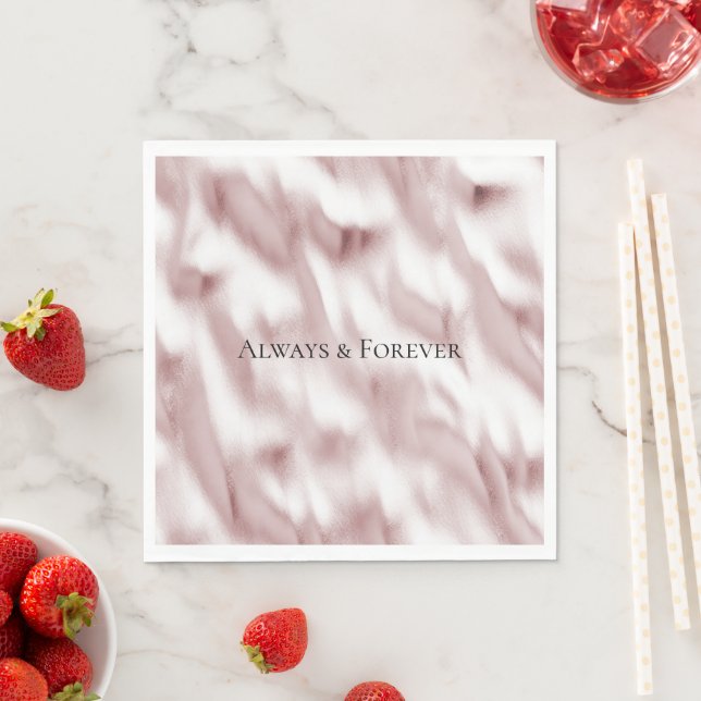 Blush Pink Glam Wedding Bridal Shower Napkins (Insitu)