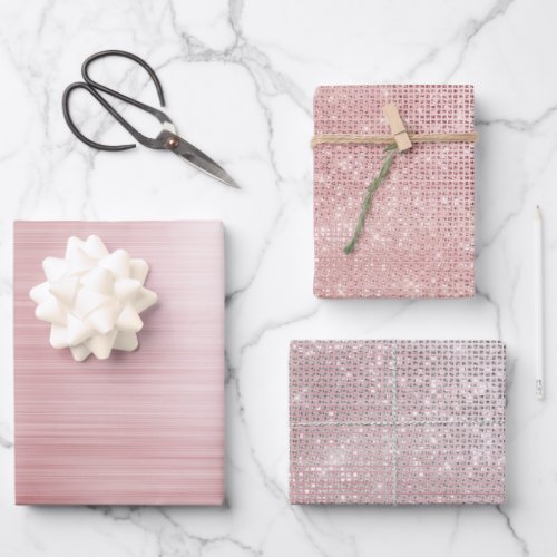 Blush Pink Glam  Wrapping Paper Sheets