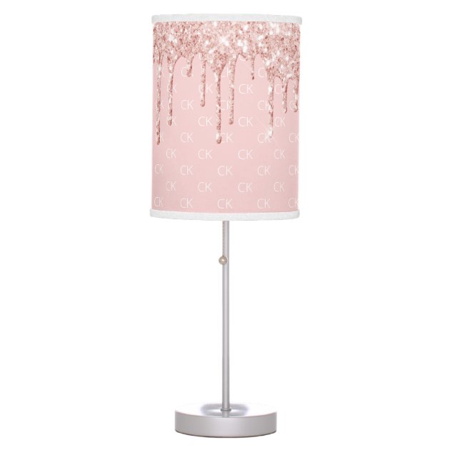 pink glitter table lamp