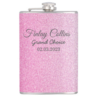 Blush Pink Glitter Flask