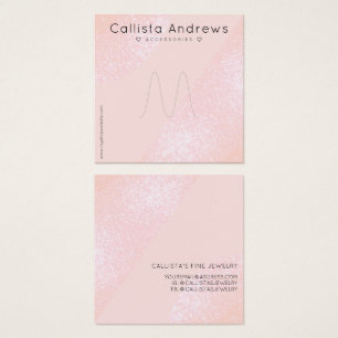 Blush Pink Glitter Geo Heart Ring Display