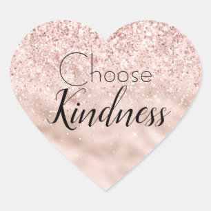 Blush Pink Glitter Glitzy Sparkle Heart Sticker