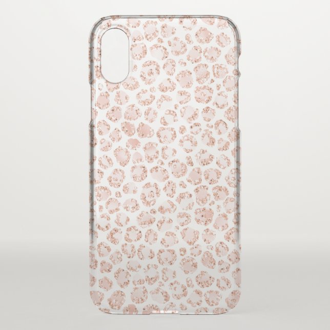 Blush Pink Glitter Leopard Print      Uncommon iPhone Case (Back)