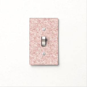 Blush Pink Glitter  Light Switch Cover