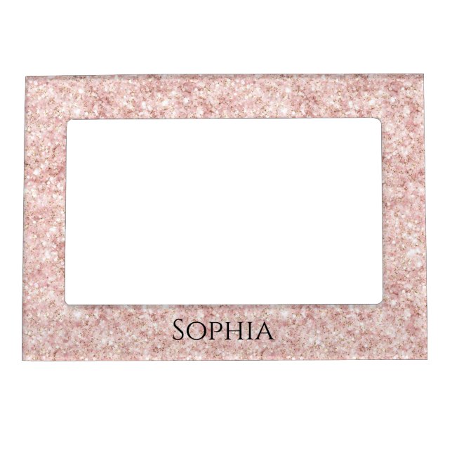 Blush Pink Glitter  Magnetic Frame (Front)