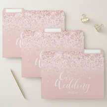 Blush Pink Glitter Our Wedding