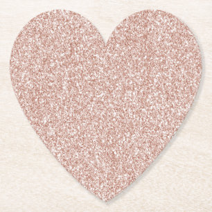 Blush Pink Glitter Paper Coaster