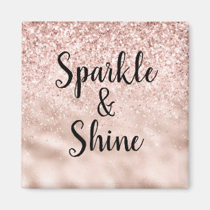 Blush Pink Glitter Sparkle Shine Magnet