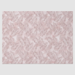 Blush Pink Glitter Tropical Leaves Tissue Paper