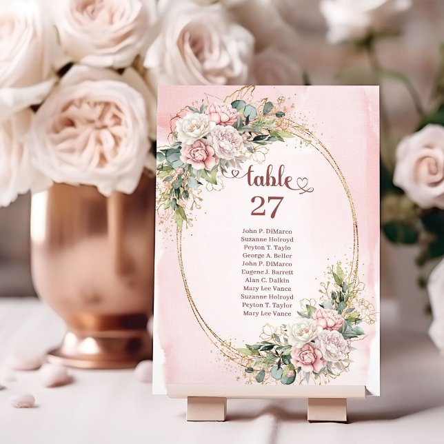 Blush Pink Glitter Wedding Table Number Display (Blush Pink Glitter Wedding Table Number Display)