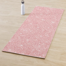 Blush Pink glitter Yoga Mat