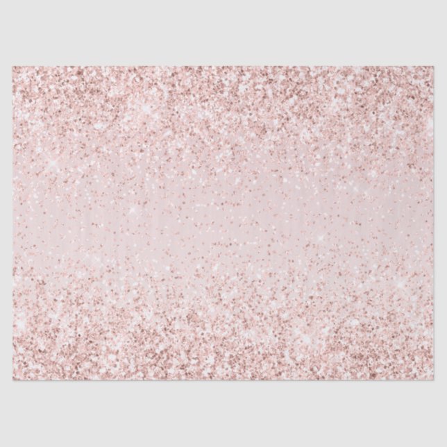 Blush Pink Glitz Glitter Sparkle Tissue Paper (Front)