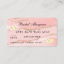 Blush Pink Gold Agate Marble Credit Business Card
