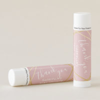 Blush Pink Gold Baby Shower Favor Lip Balm