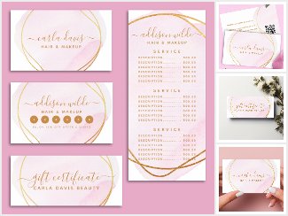 Blush Pink Gold Circle Business Suite