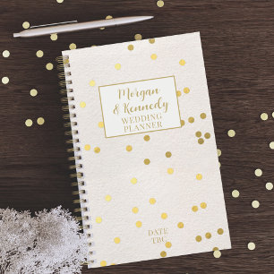 Blush Pink Gold Confetti Couple's Wedding Planner