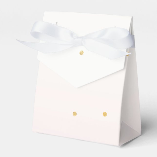 Blush Pink Gold Confetti Sparkle Bridal Shower Favor Boxes (Front Side)