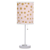 Blush pink gold dot nursery or bedroom decor table lamp (Left)