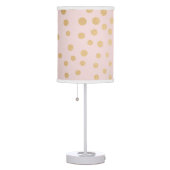 Blush pink gold dot nursery or bedroom decor table lamp (Right)