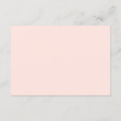 Blush Pink Gold Faux Glitter Baby Shower Book Enclosure Card (Back)
