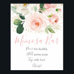 Blush Pink Gold Floral Bridal Shower Mimosa Bar Poster<br><div class="desc">This elegant Mimosa Bar Sign is a fun, interactive way to kick off the fun at your Bridal Shower & guaranteed to be a huge hit! Simply display this sign at your mimosa bar table so guests know how to make their own drinks. The design features beautiful blush pink watercolor...</div>