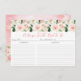 Personalized Recipe Cards - Pink & Gold Confetti