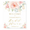 Blush Pink Gold Floral Bridal Shower Welcome