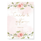 Blush pink gold floral Cards and gifts Poster
