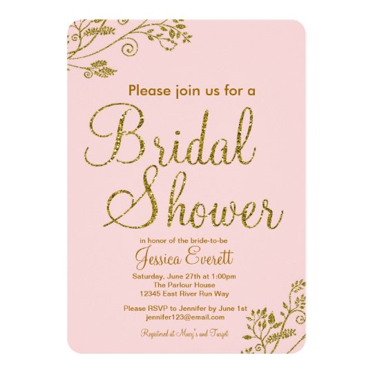 Glitter Bridal Shower Invitations 2