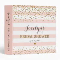 Pink Floral Peony Bridal Shower Photo Album Binder, Zazzle