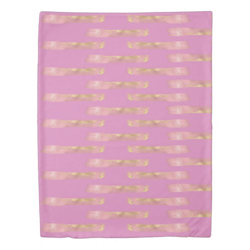 Blush Pink Gold Glitter Pillow Case Duvet Cover