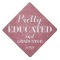 Blush Pink Gold Glitter Pretty Educated Graduated