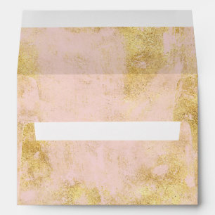 Blush Pink Gold Grunge Envelope