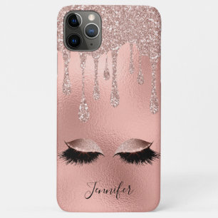 Blush Pink Gold Lashes Luxury Shimmer iPhone 11 Pro Max Case